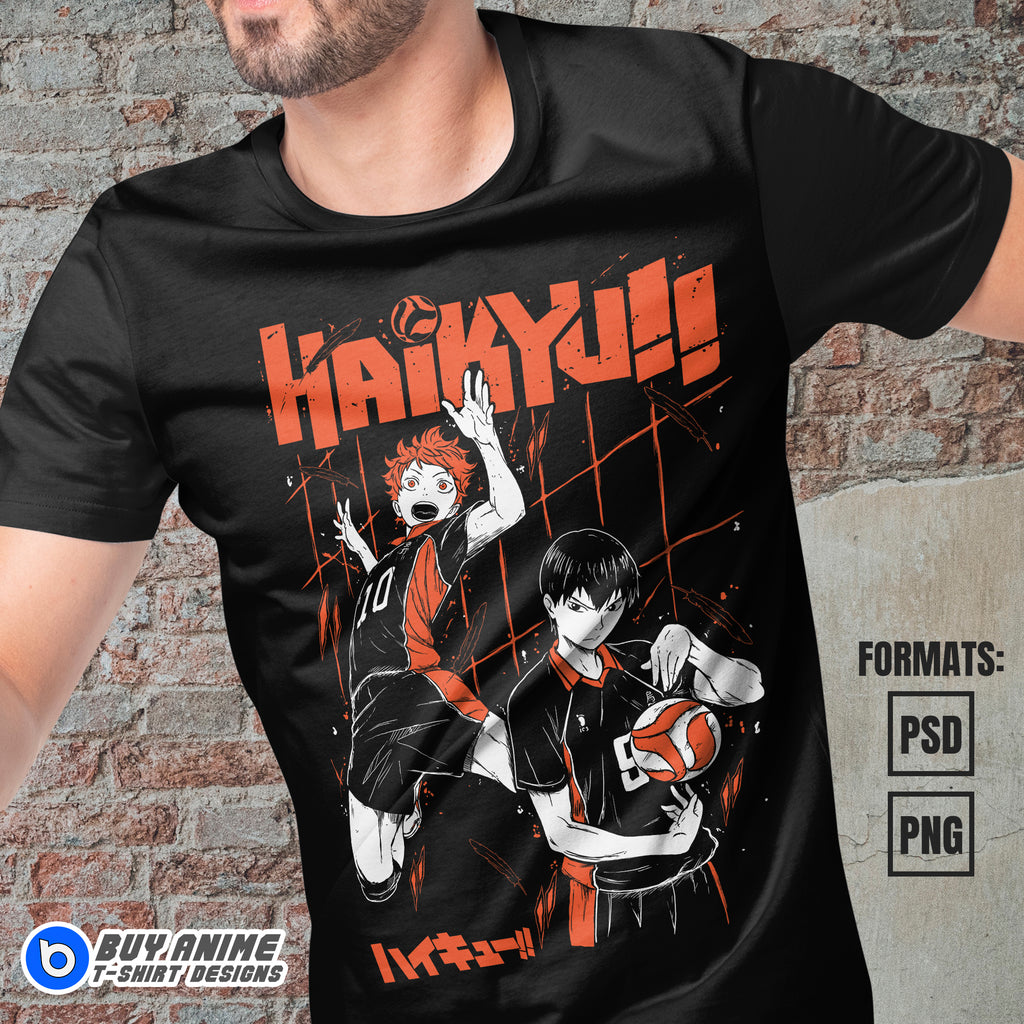 Haikyu Anime Vector T-shirt Design Template