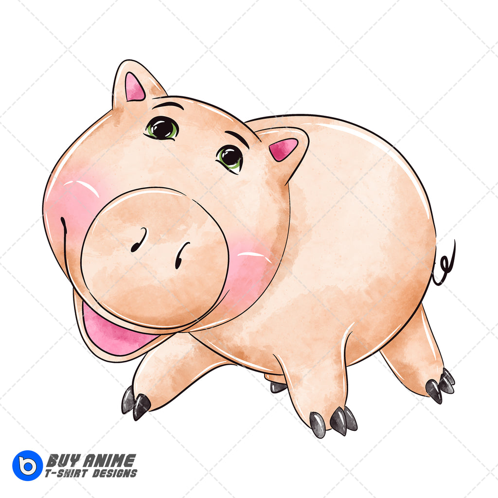 Hamm Toy Story Watercolor Clipart PNG Hand Drawn Illustration