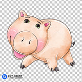 Hamm Toy Story Watercolor Clipart PNG Hand Drawn Illustration