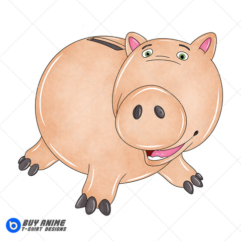 Hamm Toy Story Watercolor Clipart PNG Hand Drawn Illustration #2