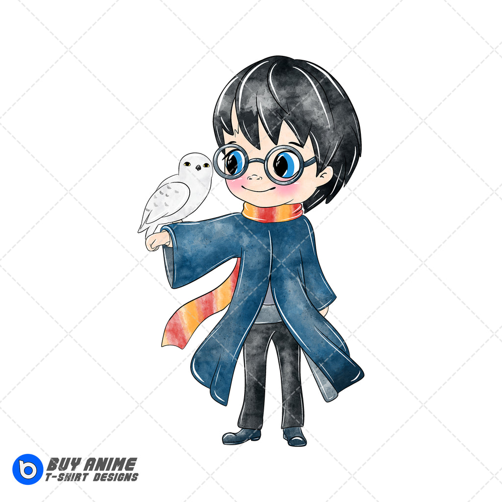 Harry Potter Watercolor Clipart PNG Hand Drawn Illustration