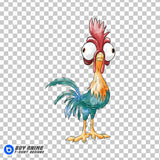 Hei Hei Moana Watercolor Clipart PNG Hand Drawn Illustration