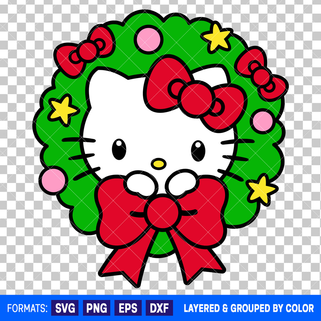 Hello Kitty Christmas SVG Cut File for Cricut and Silhouette #2