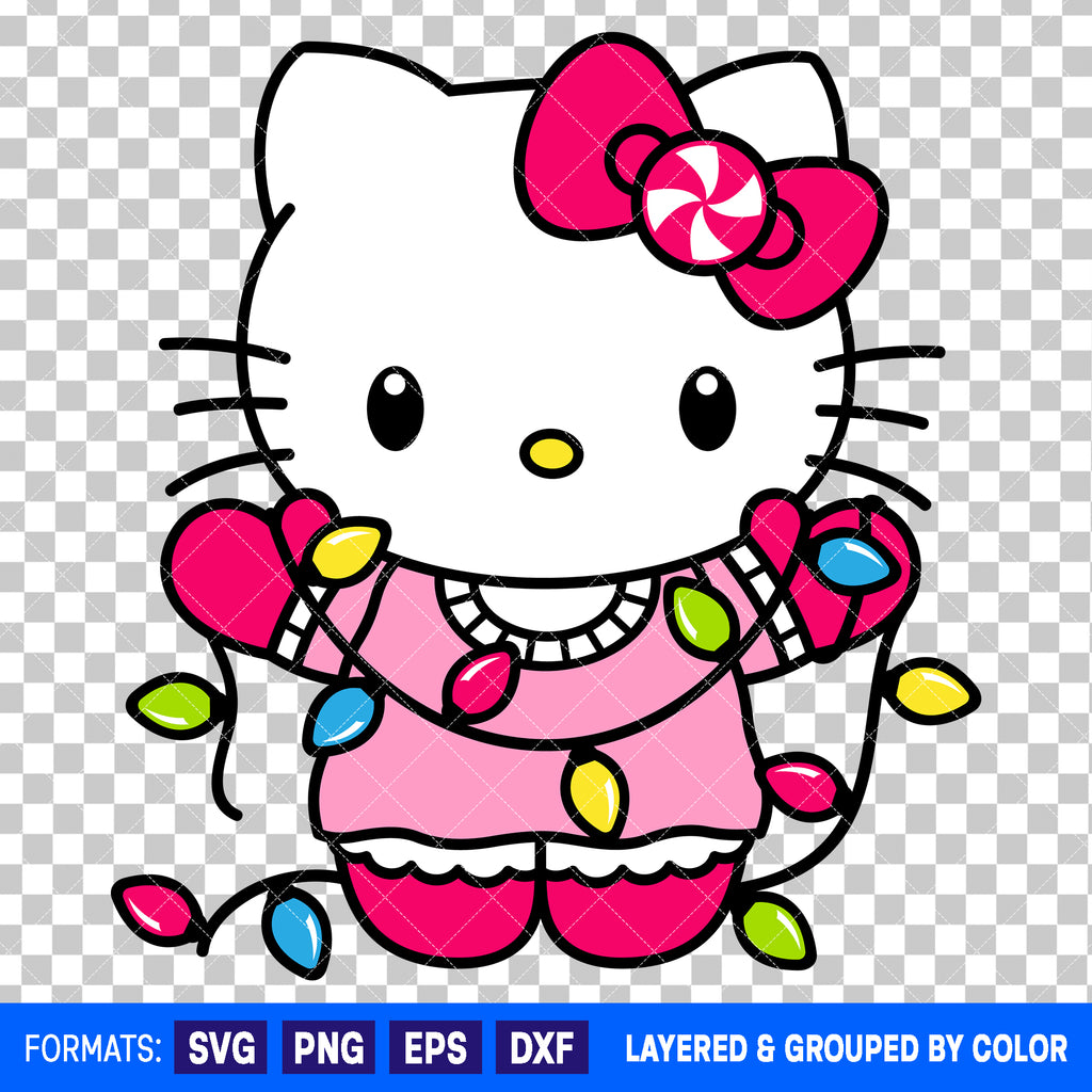 Hello Kitty Christmas SVG Cut File for Cricut and Silhouette #4