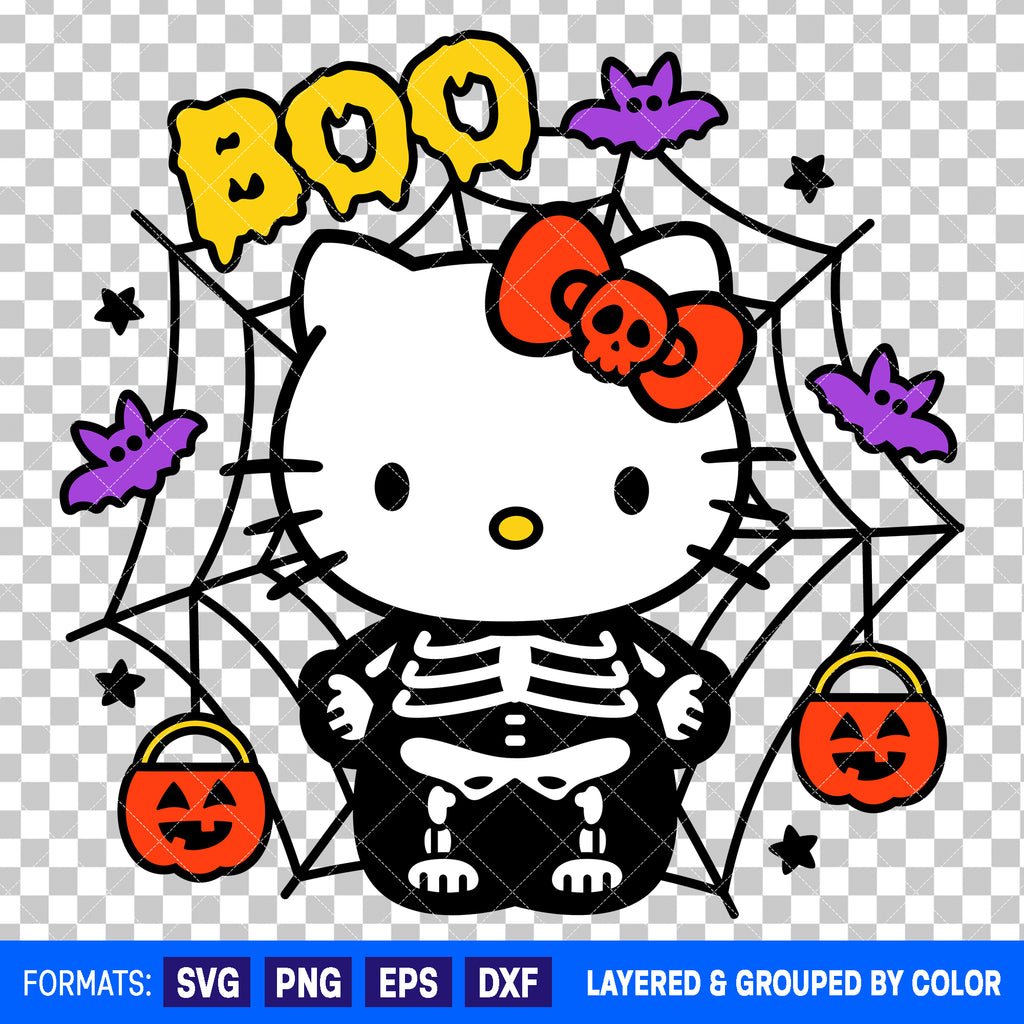 Hello Kitty Halloween SVG Cut File for Cricut and Silhouette #2