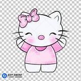Hello Kitty Watercolor Clipart PNG Hand Drawn Illustration #2