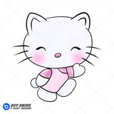 Hello Kitty Watercolor Clipart PNG Hand Drawn Illustration #5