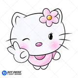 Hello Kitty Watercolor Clipart PNG Hand Drawn Illustration #6