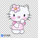 Hello Kitty Watercolor Clipart PNG Hand Drawn Illustration #7