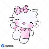 Hello Kitty Watercolor Clipart PNG Hand Drawn Illustration #8