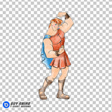 Hercules Watercolor Clipart PNG Hand Drawn Illustration