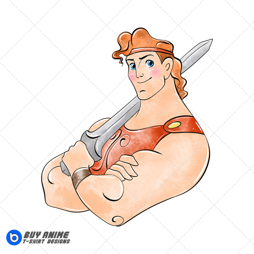 Hercules Watercolor Clipart PNG Hand Drawn Illustration #2