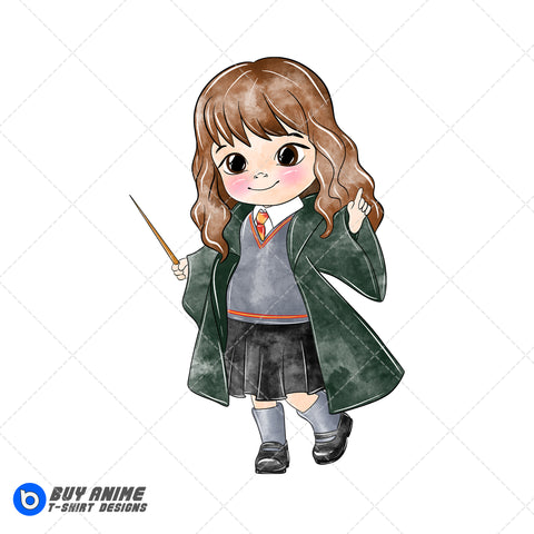 Hermione Harry Potter Watercolor Clipart PNG Hand Drawn Illustration