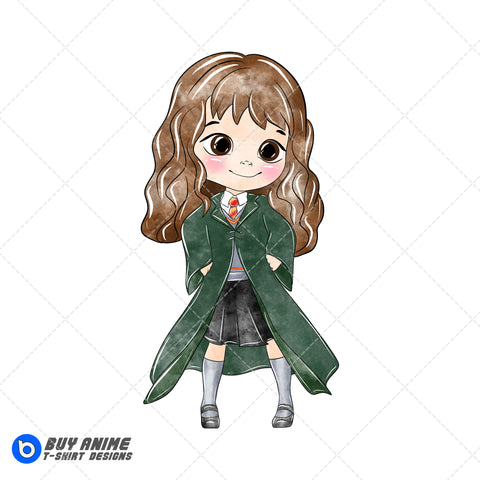 Hermione Harry Potter Watercolor Clipart PNG Hand Drawn Illustration #2
