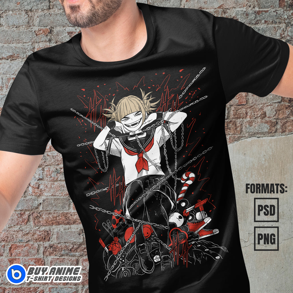 Himiko Toga My Hero Academia Anime Vector T-shirt Design Template