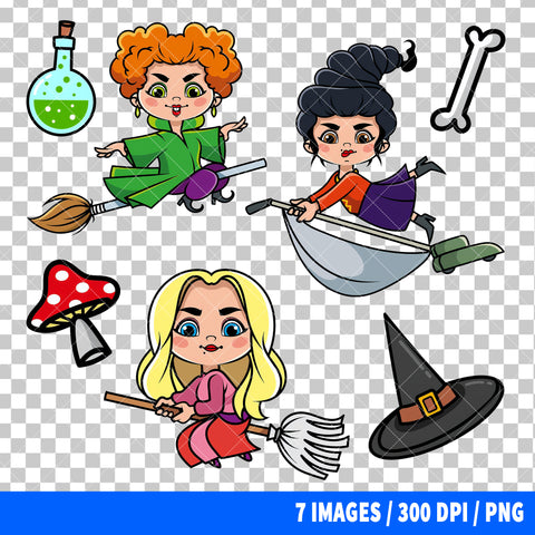 Hocus Pocus Clipart PNG Bundle #2