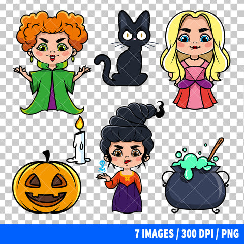 Hocus Pocus Clipart PNG Bundle