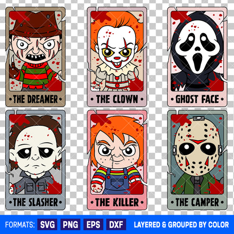 Horror Characters Halloween Bundle SVG Cut Files for Cricut and Silhouette #3