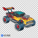 Hot Wheels Watercolor Clipart PNG Hand Drawn Illustration