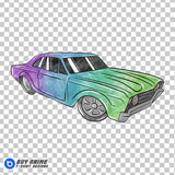Hot Wheels Watercolor Clipart PNG Hand Drawn Illustration #2