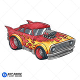 Hot Wheels Watercolor Clipart PNG Hand Drawn Illustration #3
