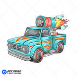 Hot Wheels Watercolor Clipart PNG Hand Drawn Illustration #7