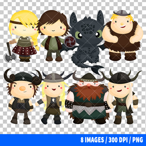 How To Train Your Dragon Clipart PNG Bundle