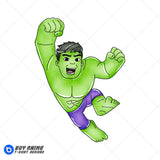 Hulk Spidey and His Amazing Friends Watercolor Clipart PNG Hand Drawn Illustration