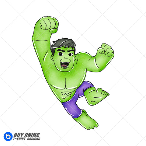 Hulk Spidey and His Amazing Friends Watercolor Clipart PNG Hand Drawn Illustration