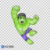 Hulk Spidey and His Amazing Friends Watercolor Clipart PNG Hand Drawn Illustration
