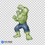 Hulk Watercolor Clipart PNG Hand Drawn Illustration #2