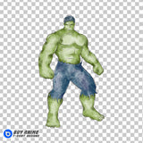 Hulk Watercolor Clipart PNG Hand Drawn Illustration #3