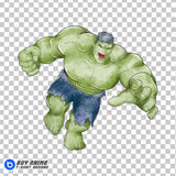 Hulk Watercolor Clipart PNG Hand Drawn Illustration #4