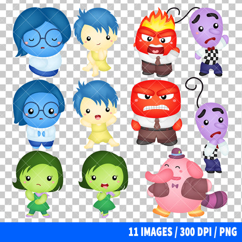 Inside Out Clipart PNG Bundle #2