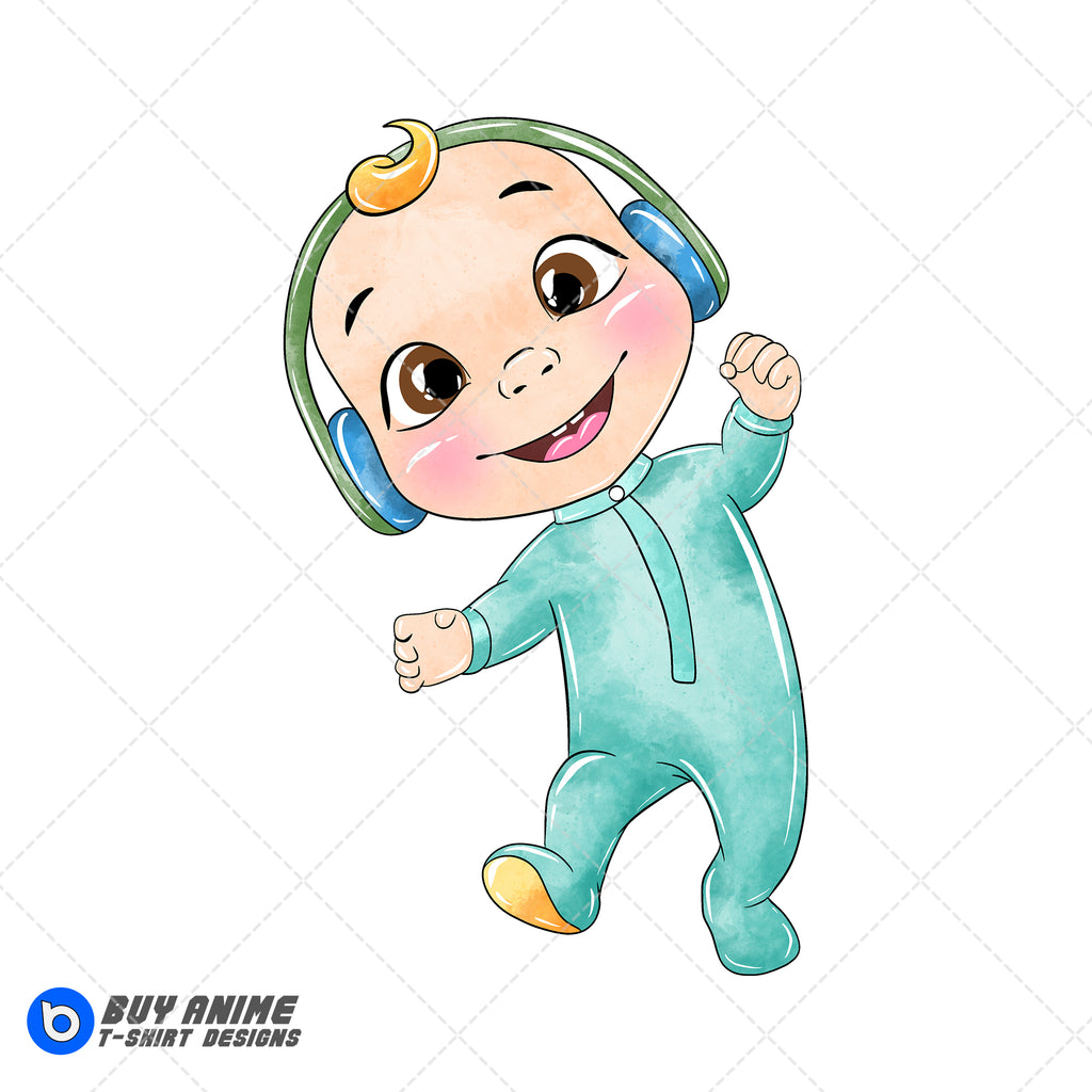 JJ Cocomelon Watercolor Clipart PNG Hand Drawn Illustration #2