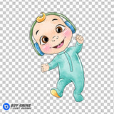 JJ Cocomelon Watercolor Clipart PNG Hand Drawn Illustration #2
