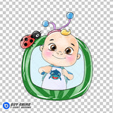JJ Cocomelon Watercolor Clipart PNG Hand Drawn Illustration #3
