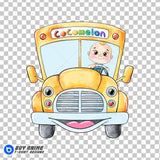 JJ Cocomelon Watercolor Clipart PNG Hand Drawn Illustration #4