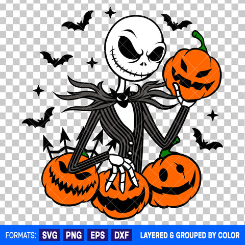 Jack Skellington Halloween SVG Cut File for Cricut and Silhouette #2