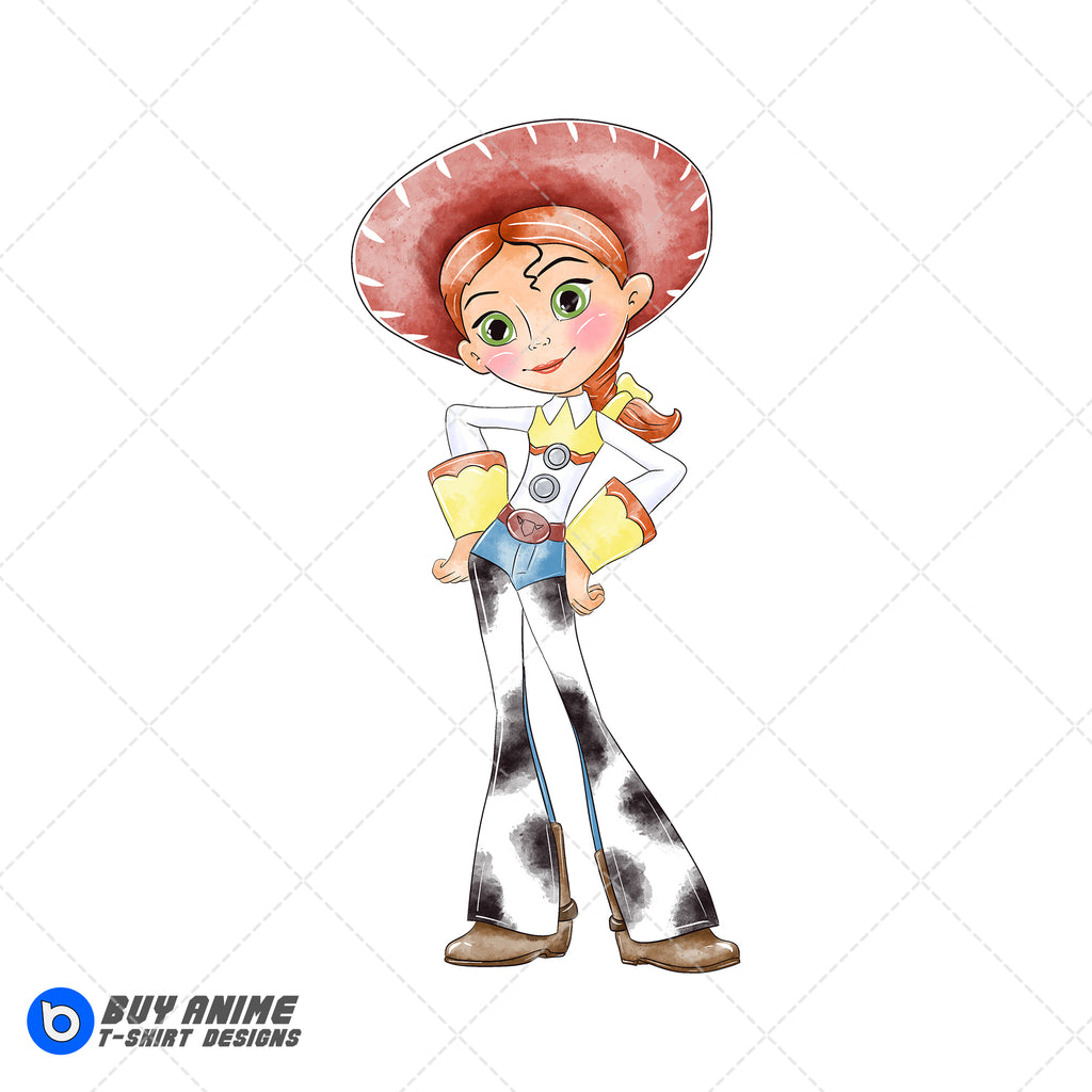 Jessie Toy Story Watercolor Clipart PNG Hand Drawn Illustration