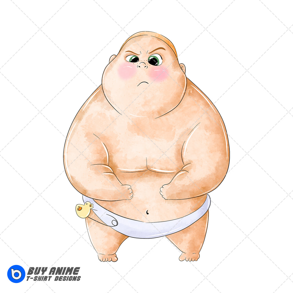 Jimbo Boss Baby Watercolor Clipart PNG Hand Drawn Illustration