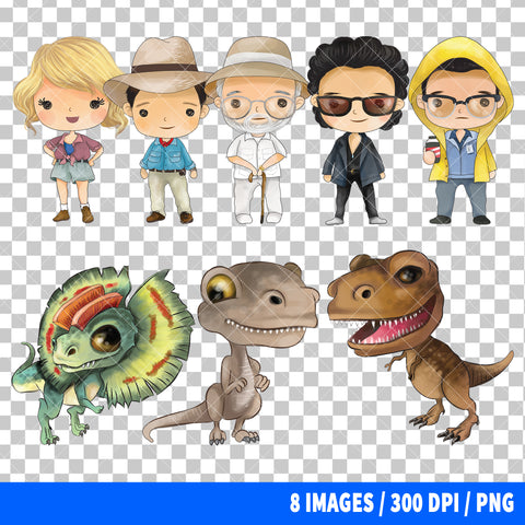 Jurassic Park Clipart PNG Bundle