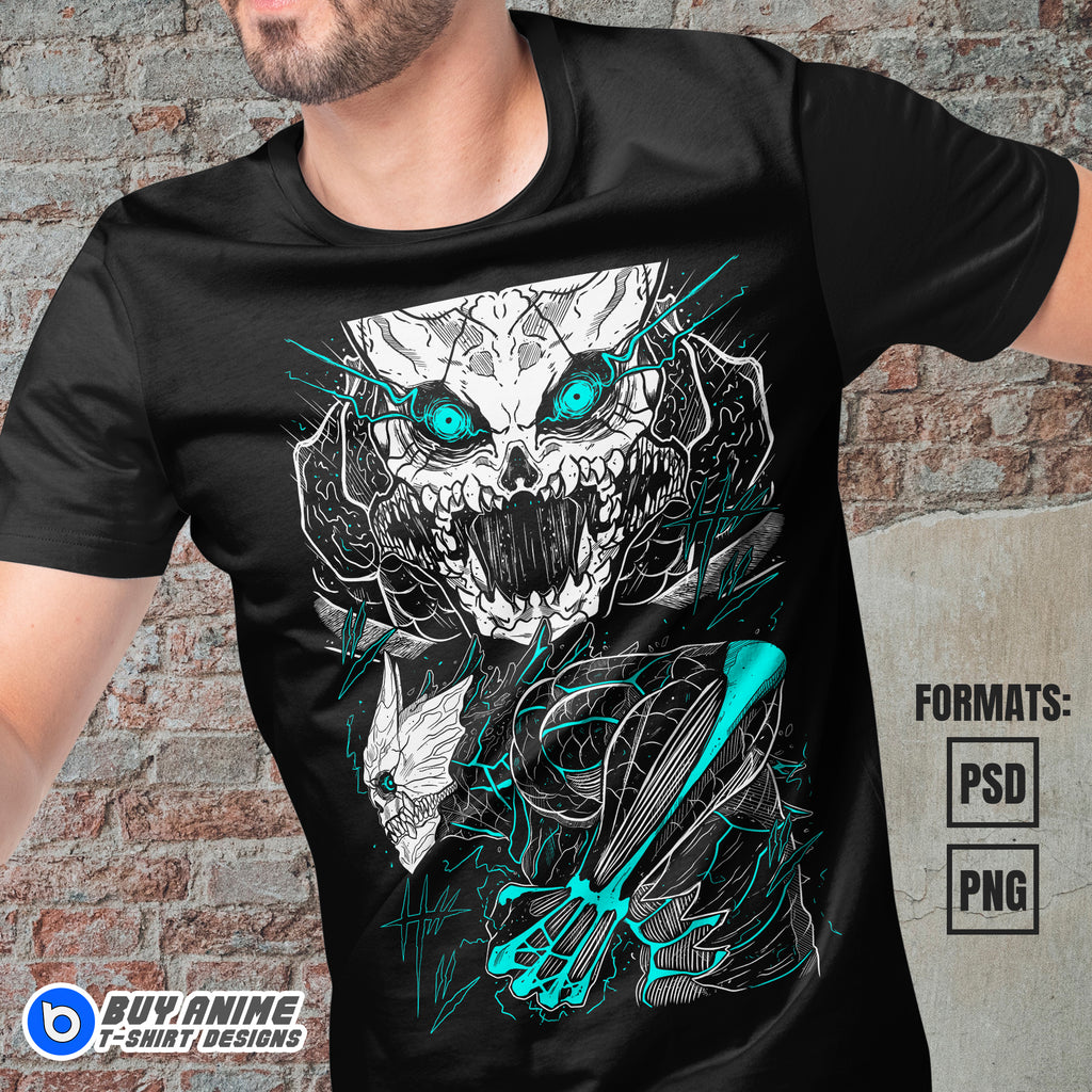 Kaiju No. 8 Anime PSD T-shirt Design Template