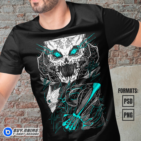 Kaiju No 8 Anime Vector T-shirt Design Template