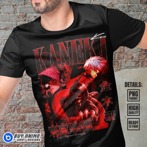 Ken Kaneki Tokyo Ghoul Anime Bootleg T-shirt Design