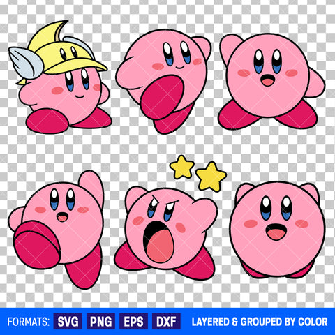 Kirby Bundle SVG Cut Files for Cricut and Silhouette