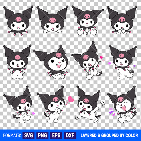 Kuromi Bundle SVG Cut Files for Cricut and Silhouette