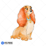 Lady and the Tramp Watercolor Clipart PNG Hand Drawn Illustration #5