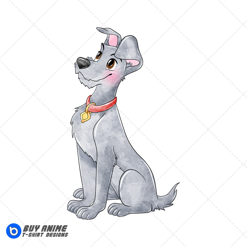 Lady and the Tramp Watercolor Clipart PNG Hand Drawn Illustration #6