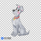 Lady and the Tramp Watercolor Clipart PNG Hand Drawn Illustration #6